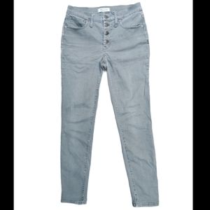 Madewell High Rise Skinny Jean Pale Green 27